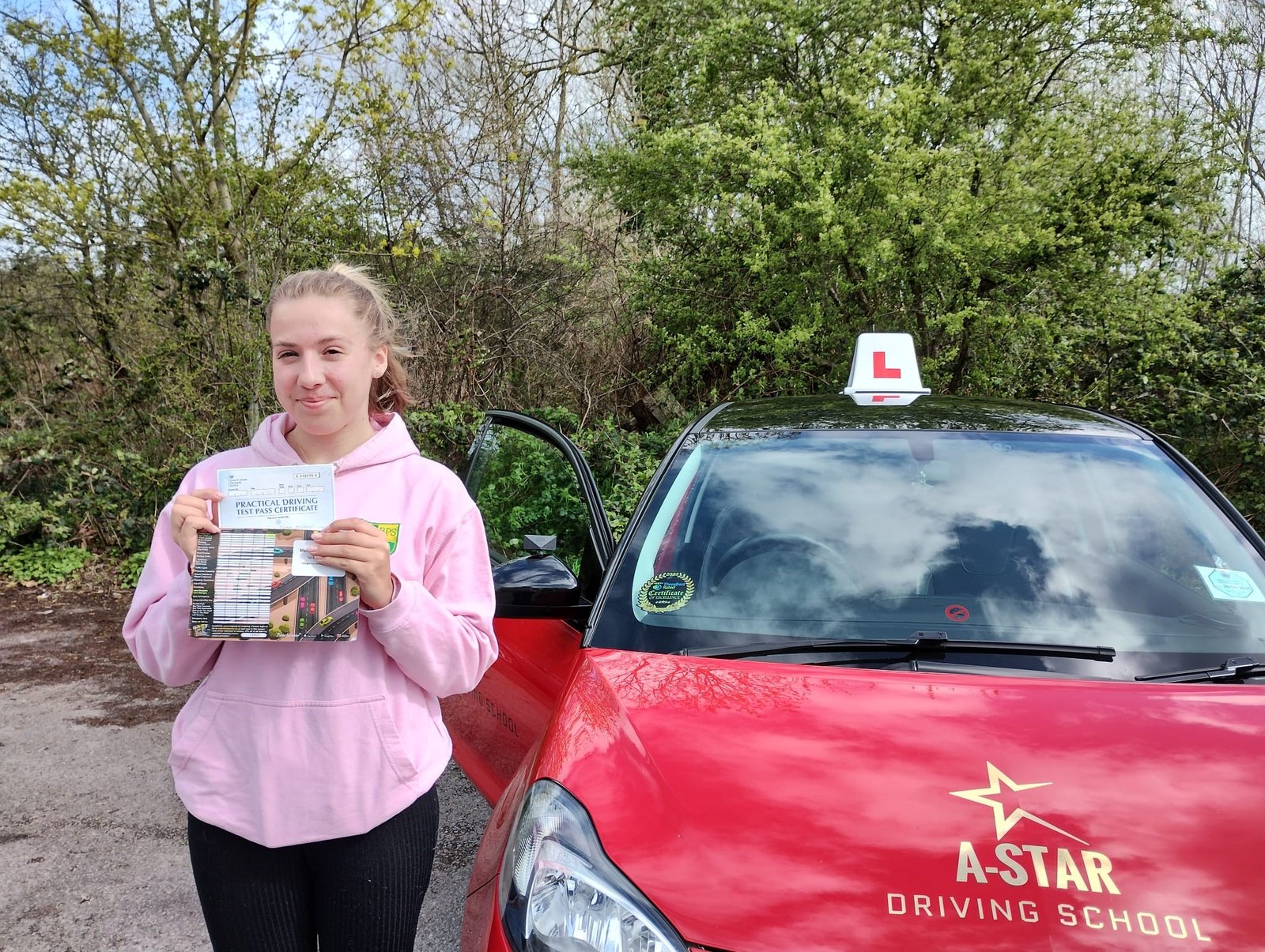 A-Star Driving School learner who passed with Mark