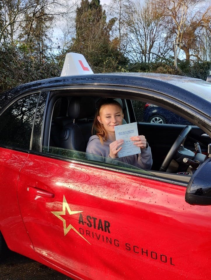 A-Star Driving School learner who passed with Mark